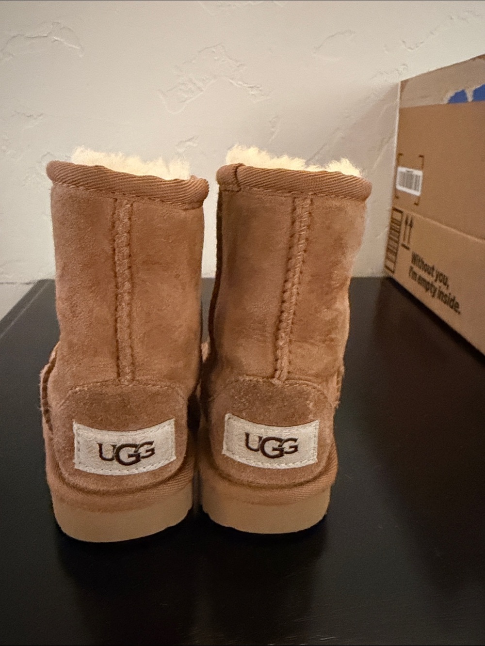 UGG Short Suede Boots in Chestnut Brown toddler 6T